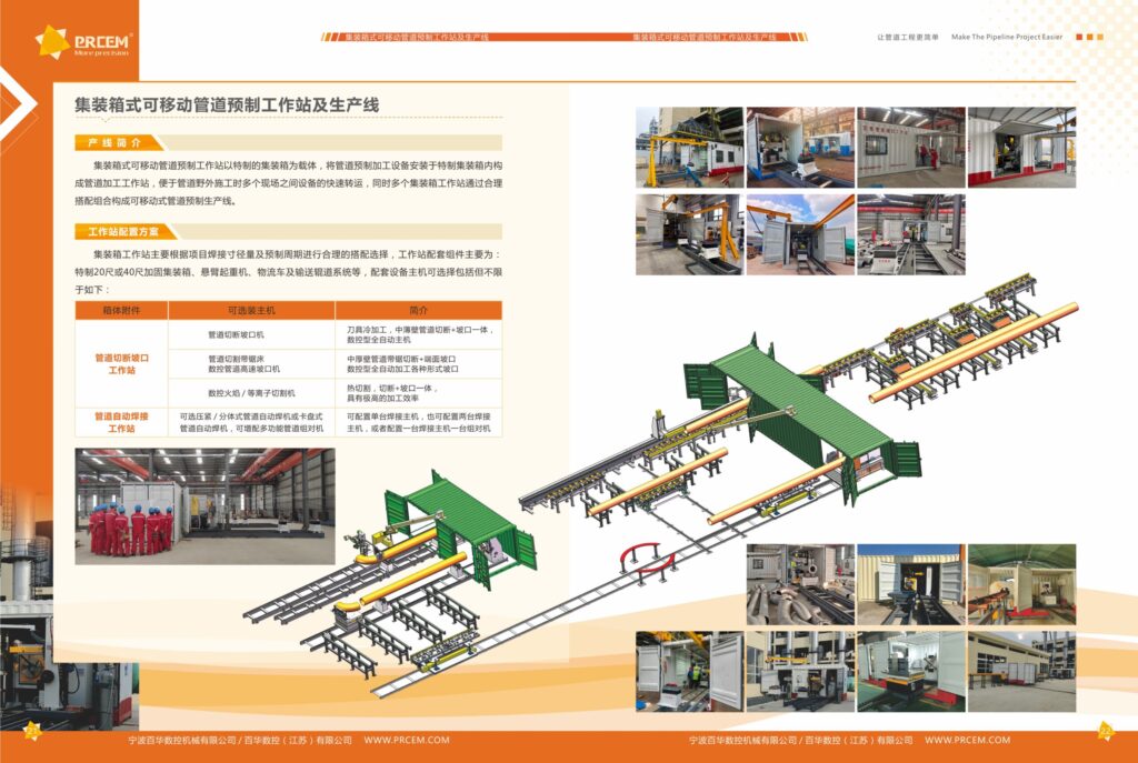 Containerized Mobile Pipe Prefabrication Workstation and Production Line